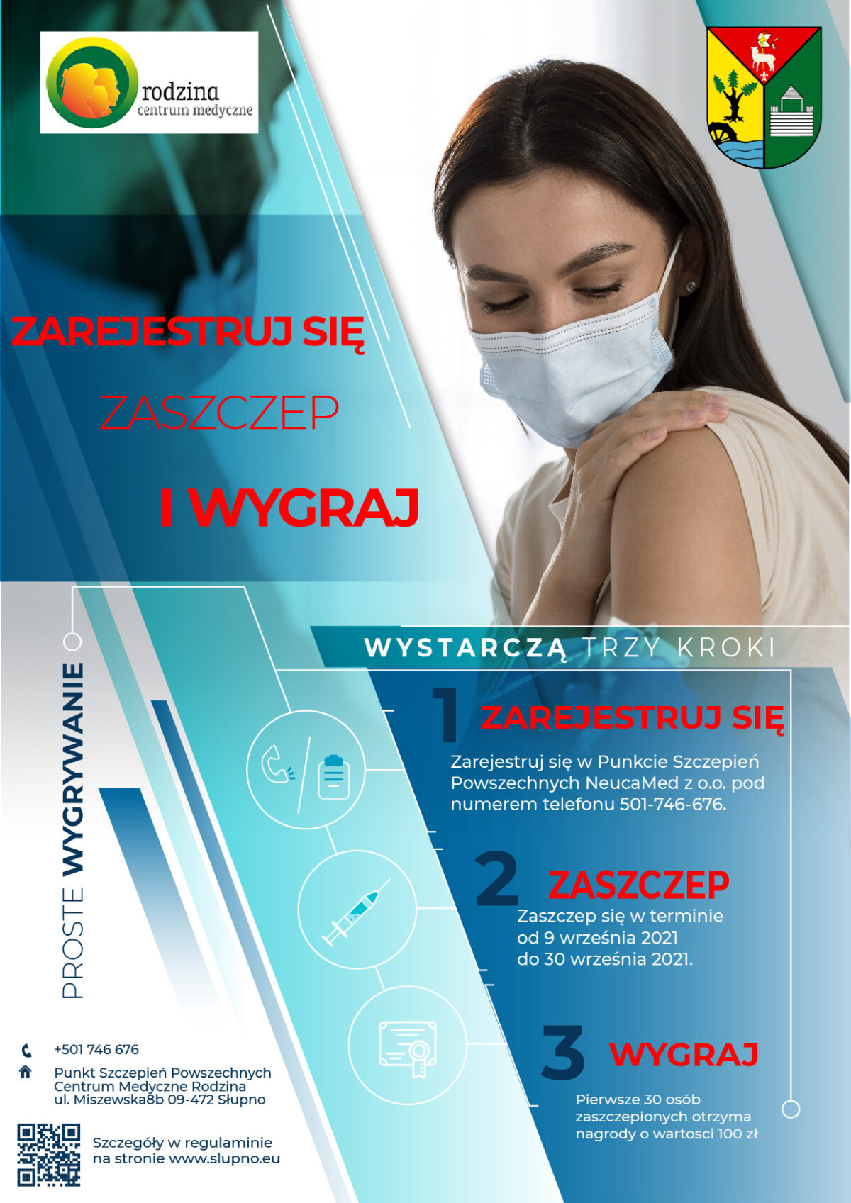 Akcja „ZAREJESTRUJ SIĘ, ZASZCZEP, WYGRAJ”